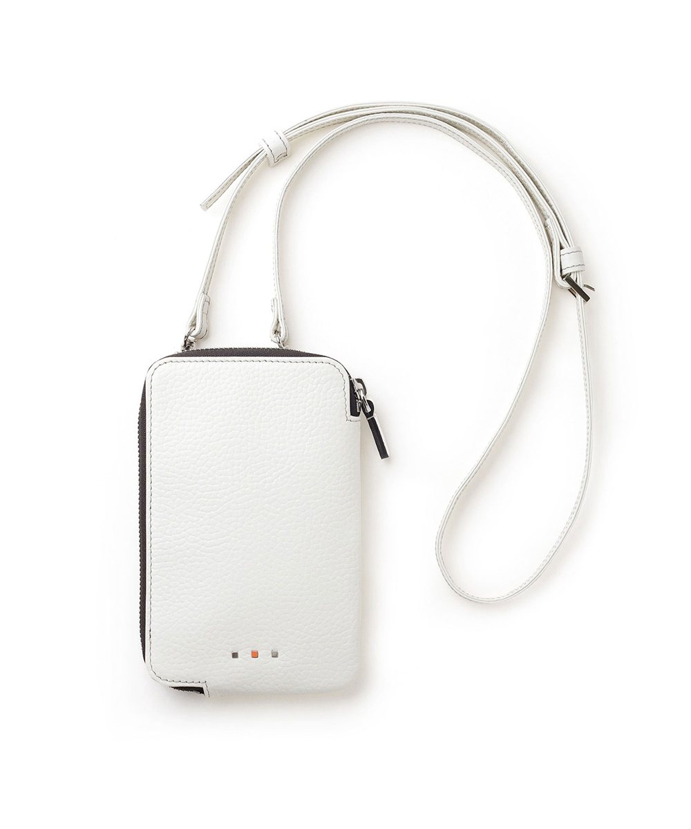 イズイット ボーノ レザースマホショルダーバッグ L字ファスナー