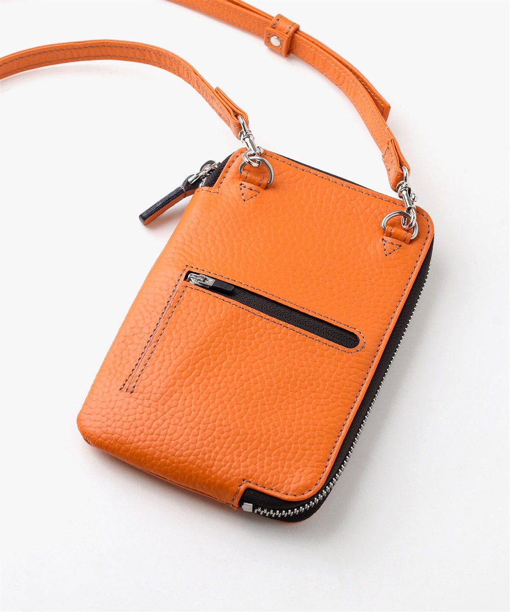 イズイット ボーノ レザースマホショルダーバッグ L字ファスナー