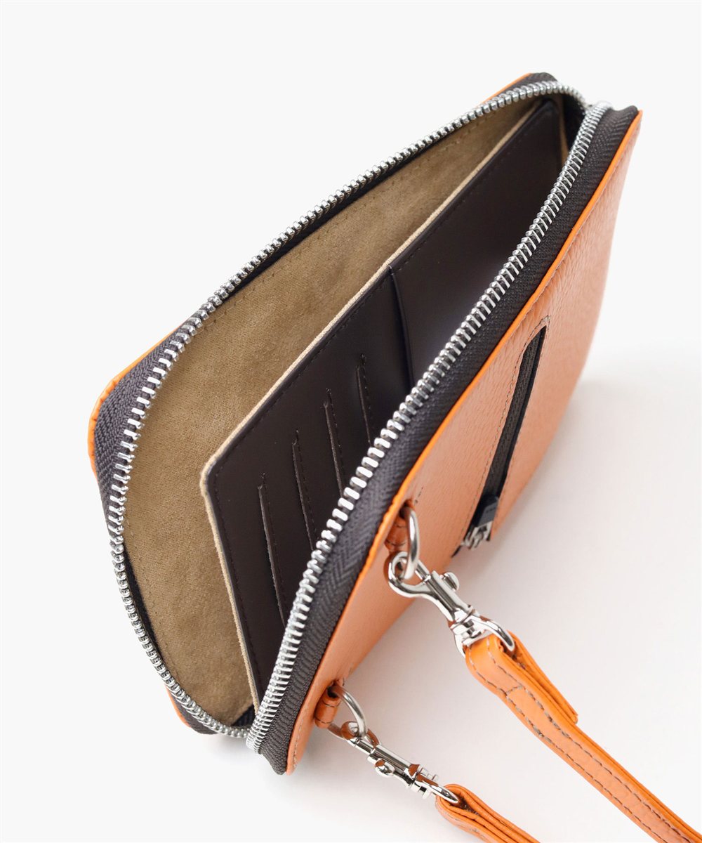 イズイット ボーノ レザースマホショルダーバッグ L字ファスナー