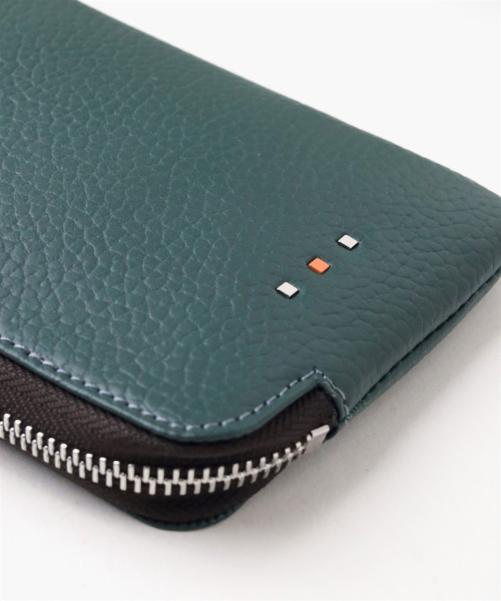 イズイット ボーノ レザースマホショルダーバッグ L字ファスナー