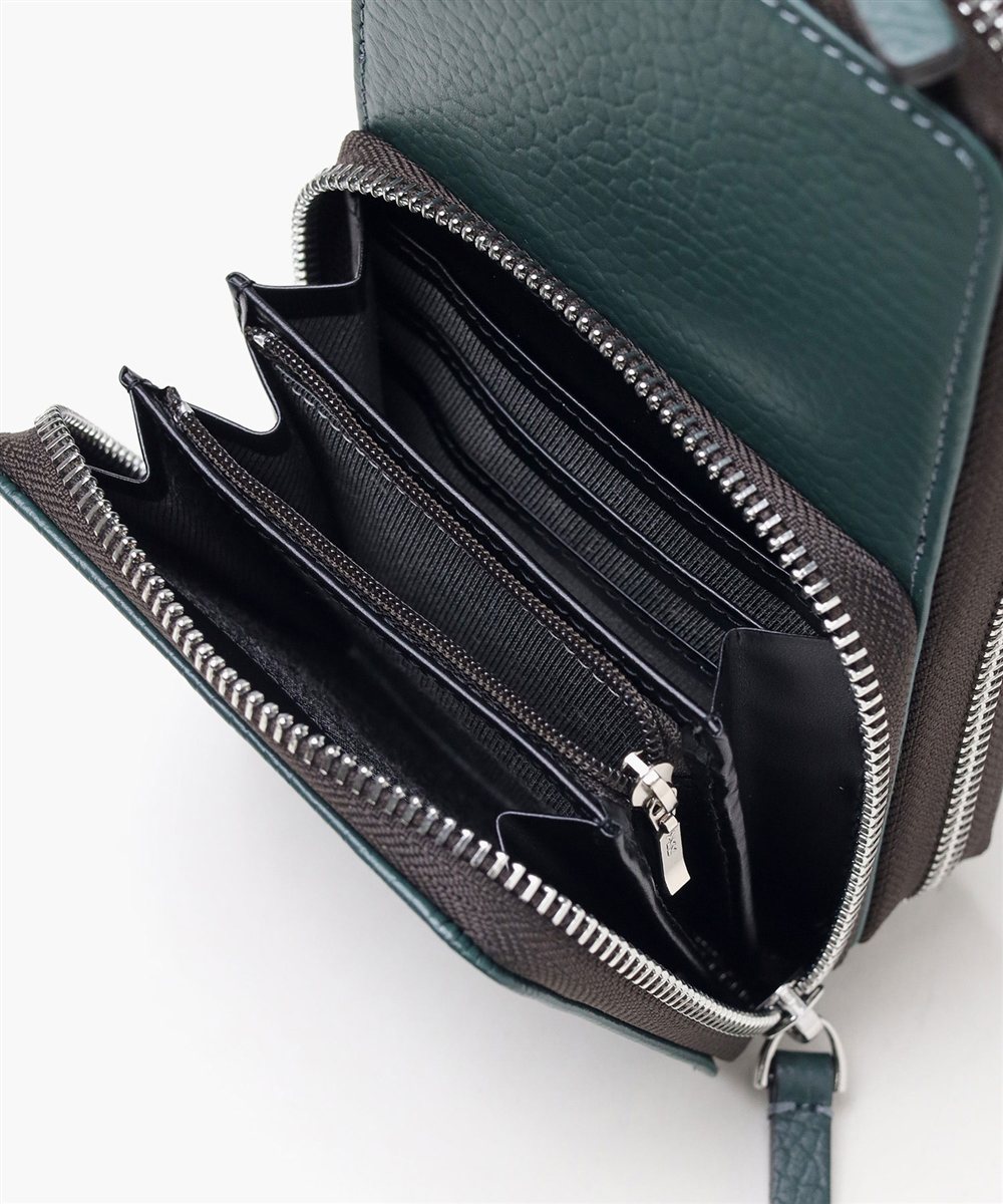 イズイット ボーノ レザースマホショルダーバッグ