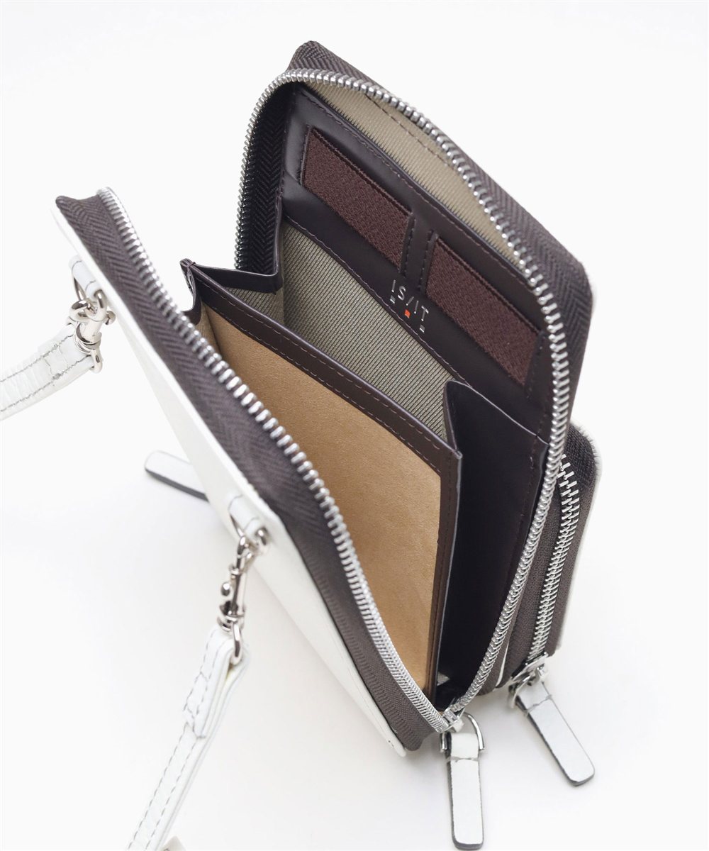 イズイット ボーノ レザースマホショルダーバッグ