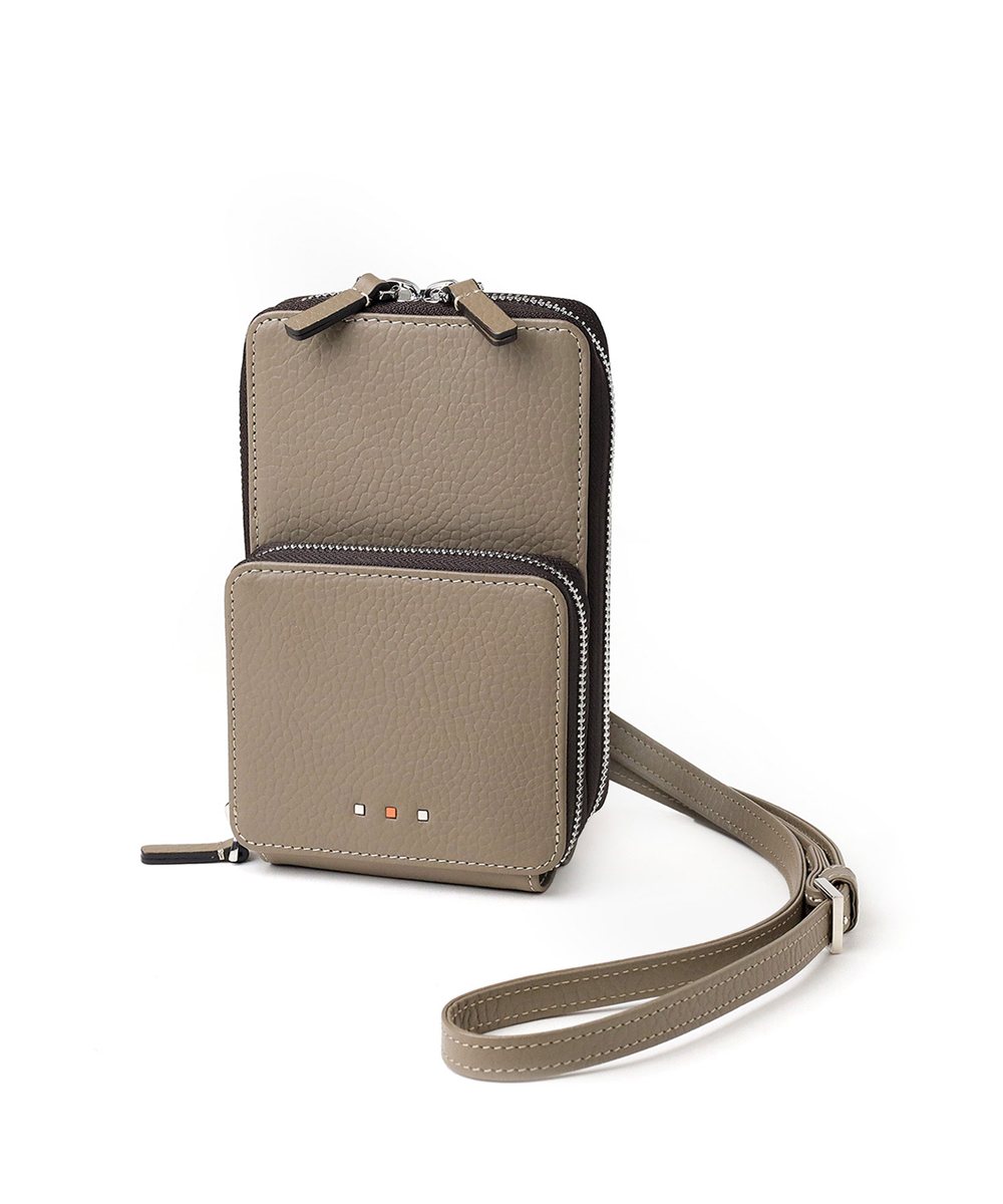 イズイット ボーノ レザースマホショルダーバッグ