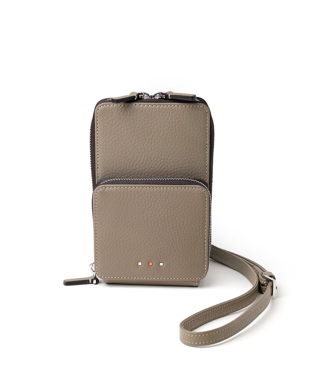 イズイット ボーノ レザースマホショルダーバッグ