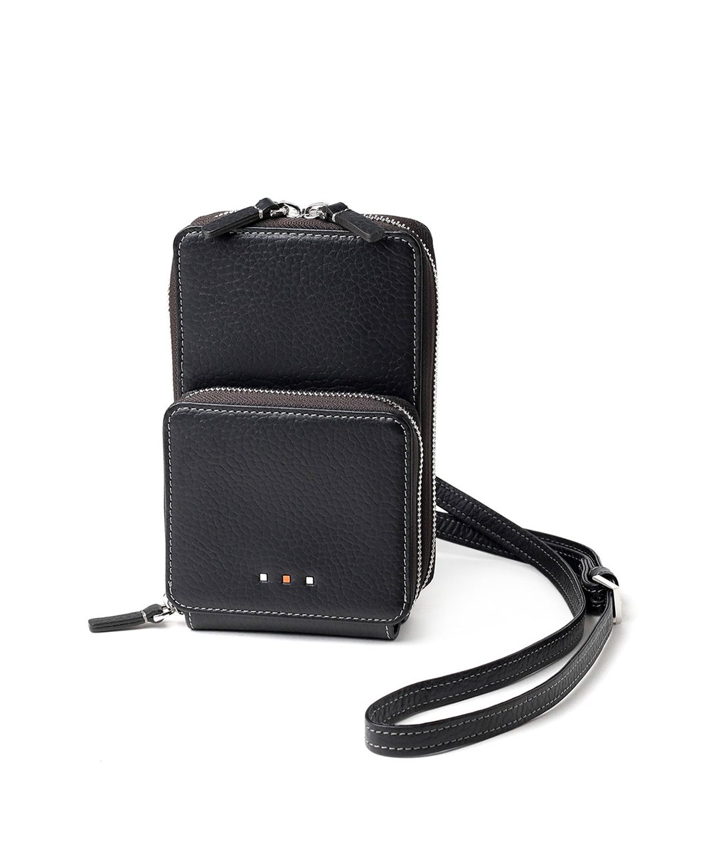 イズイット ボーノ レザースマホショルダーバッグ