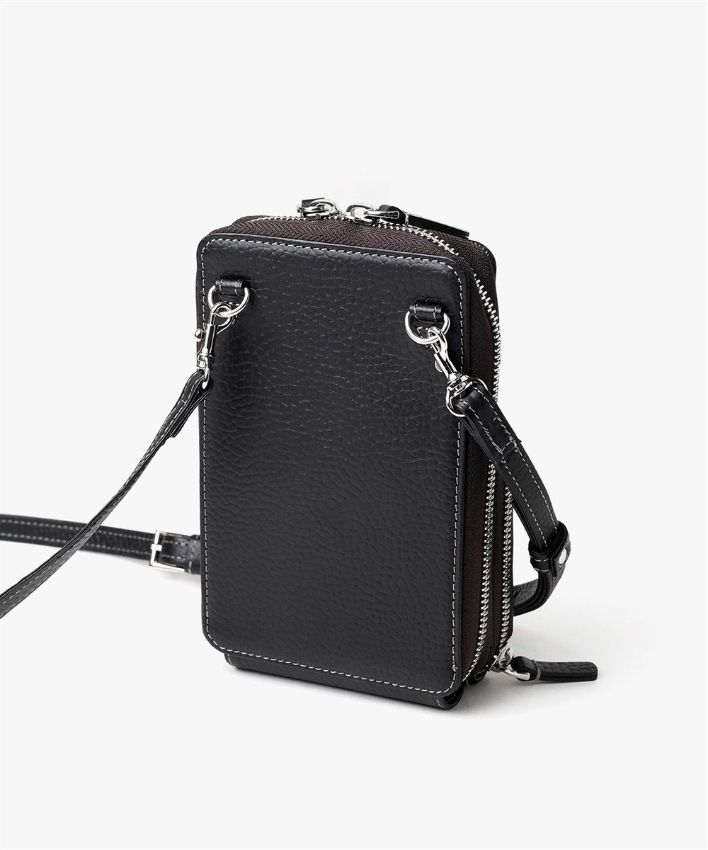 イズイット ボーノ レザースマホショルダーバッグ