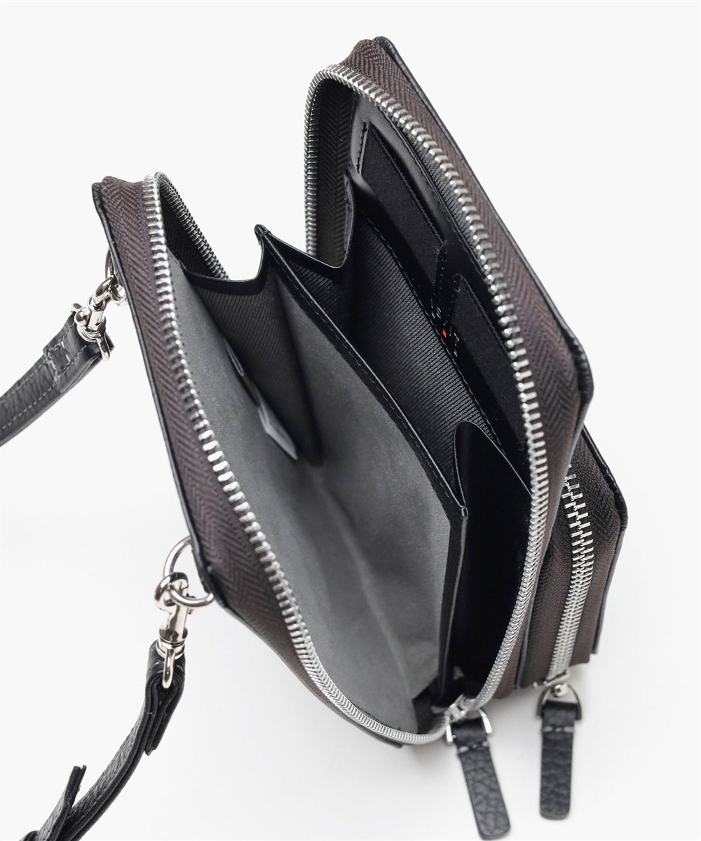 イズイット ボーノ レザースマホショルダーバッグ