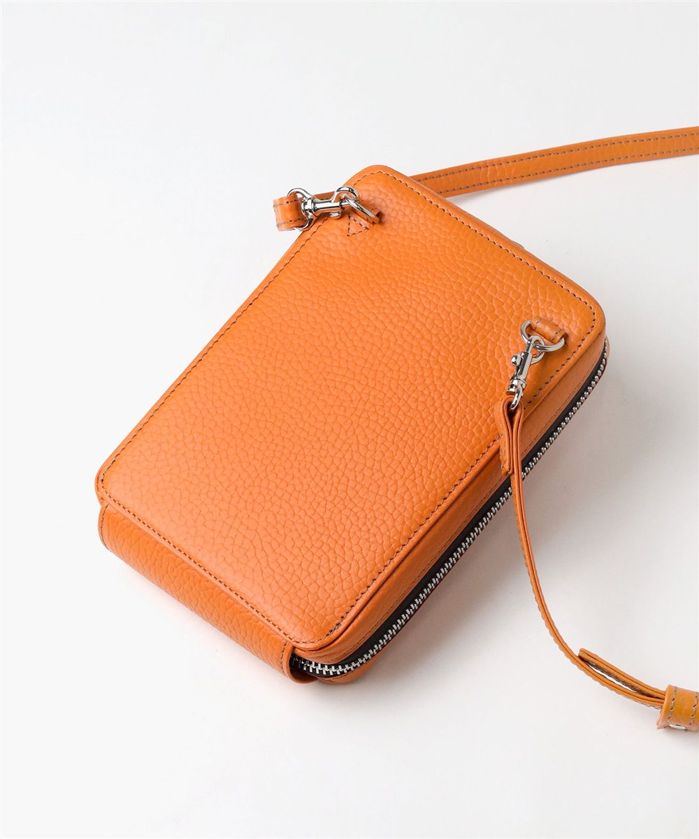 イズイット ボーノ レザースマホショルダーバッグ 厚マチ