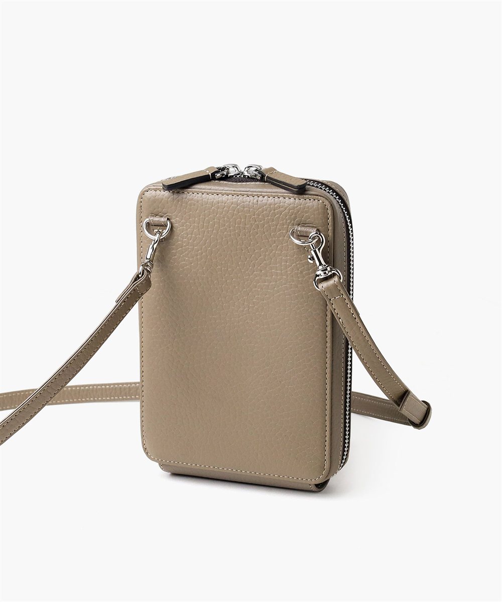 イズイット ボーノ レザースマホショルダーバッグ 厚マチ