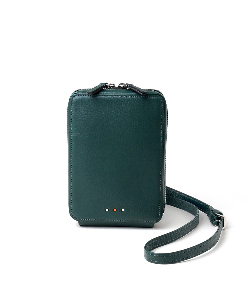 イズイット ボーノ レザースマホショルダーバッグ 厚マチ