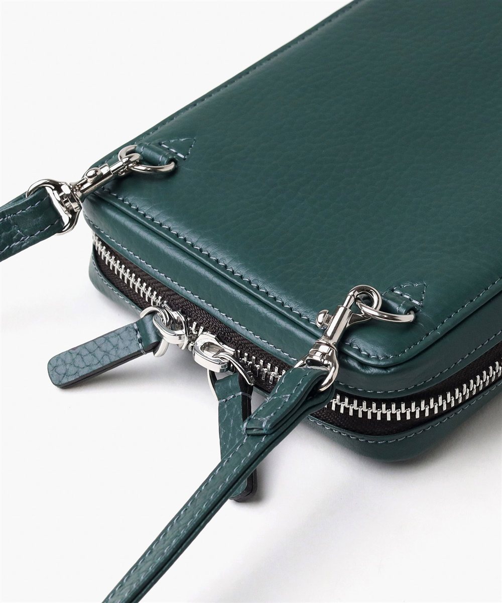 イズイット ボーノ レザースマホショルダーバッグ 厚マチ