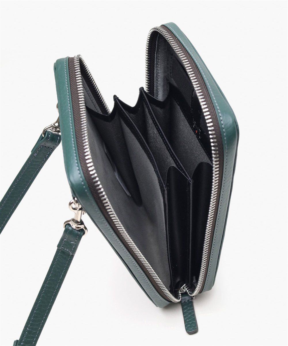 イズイット ボーノ レザースマホショルダーバッグ 厚マチ