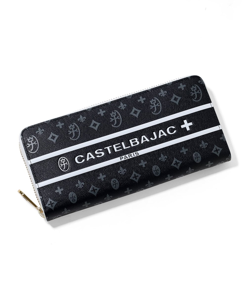 カステルバジャック ビジュー ラウンドファスナー 長財布 カード段12