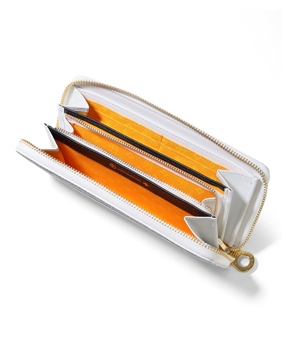 カステルバジャック ビジュー ラウンドファスナー 長財布 カード段12