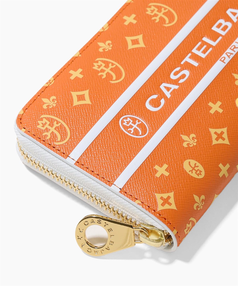 カステルバジャック ビジュー ラウンドファスナー 長財布 カード段12