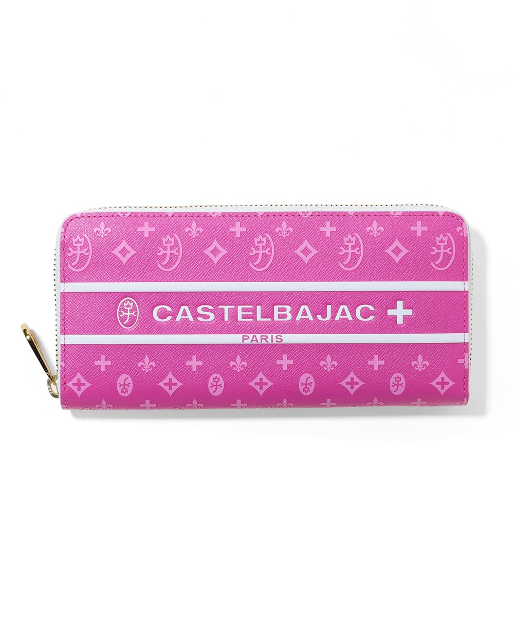 カステルバジャック ビジュー ラウンドファスナー 長財布 カード段12