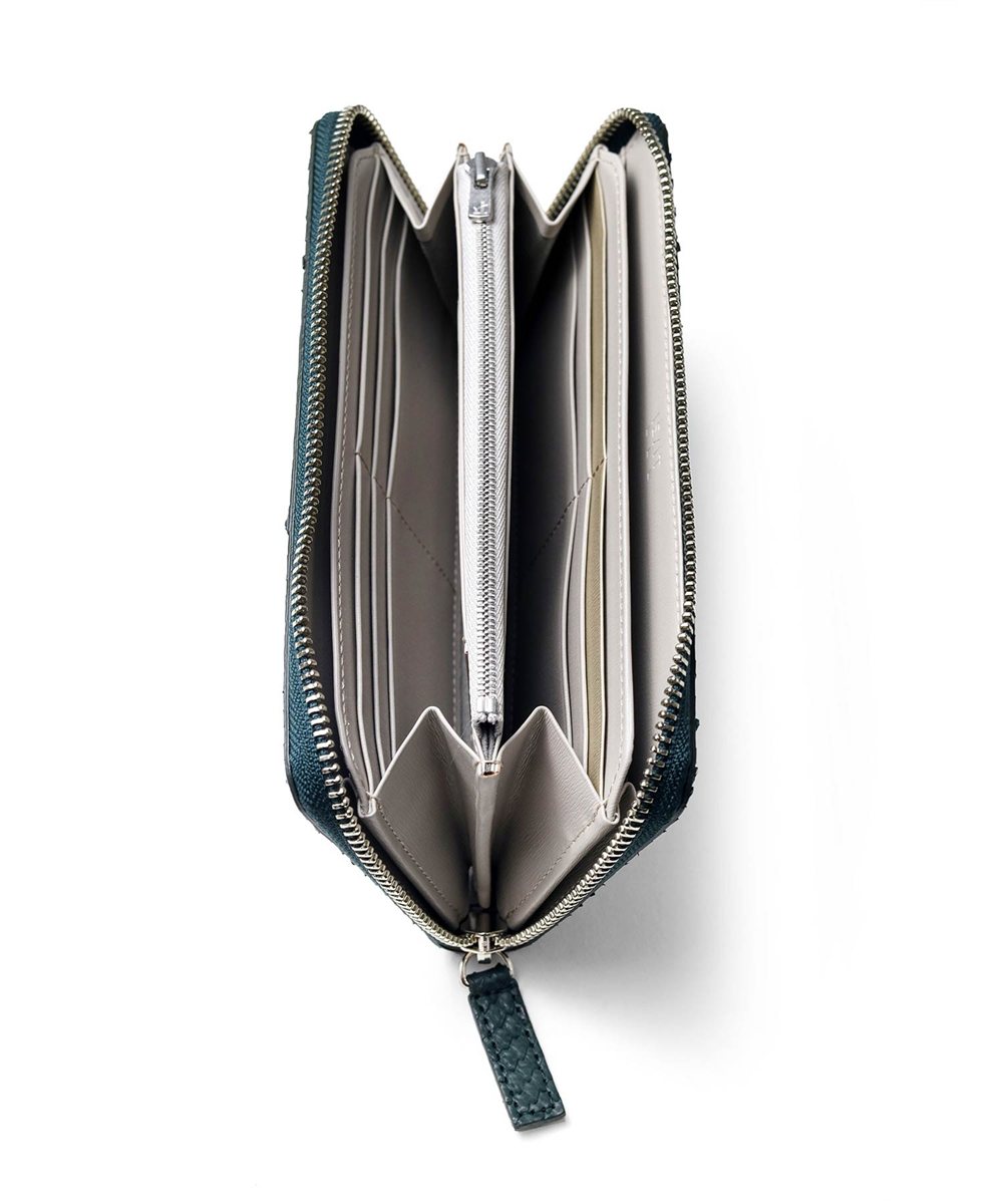 イズイット パイソン ラウンドファスナー長財布 カード段13