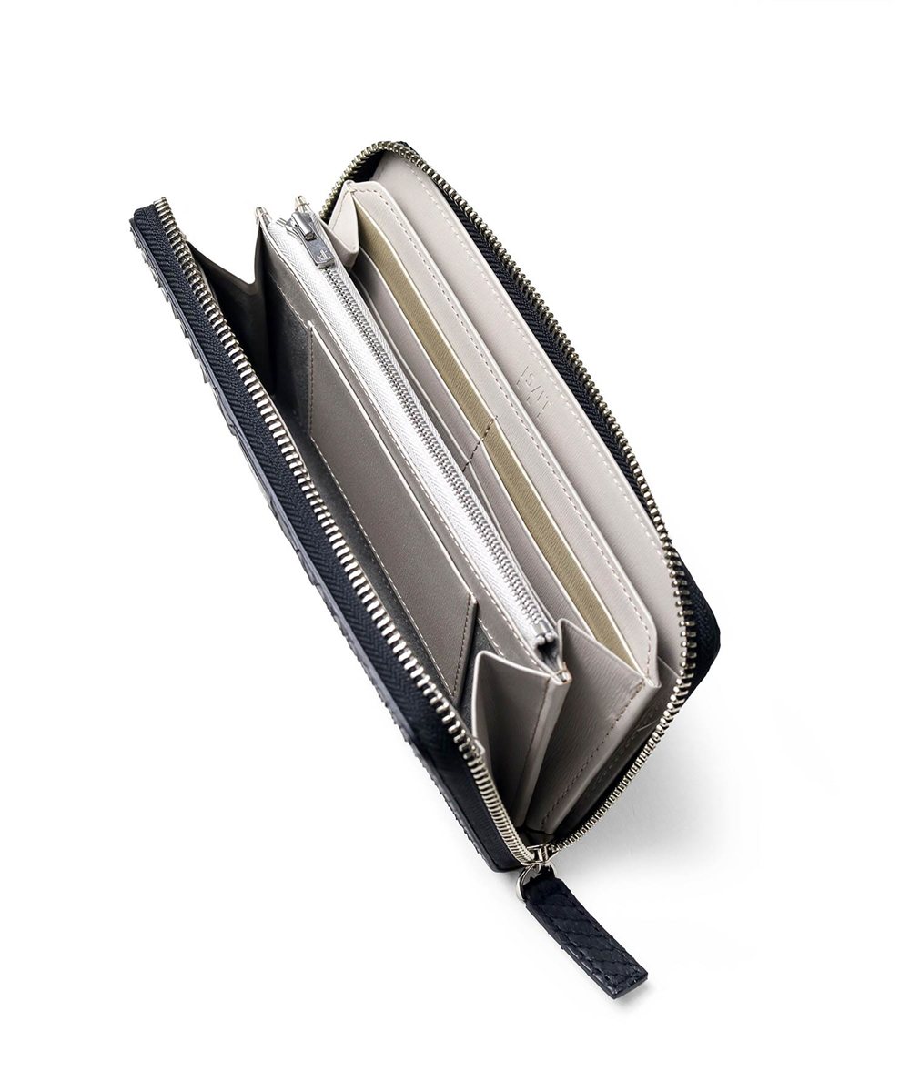 イズイット パイソン ラウンドファスナー長財布 カード段13