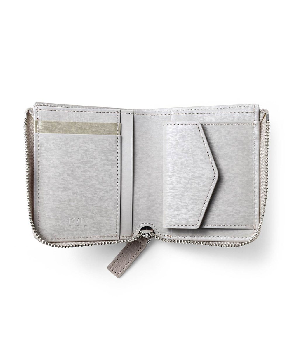 イズイット パイソン L字ファスナー二つ折り財布 カード段7