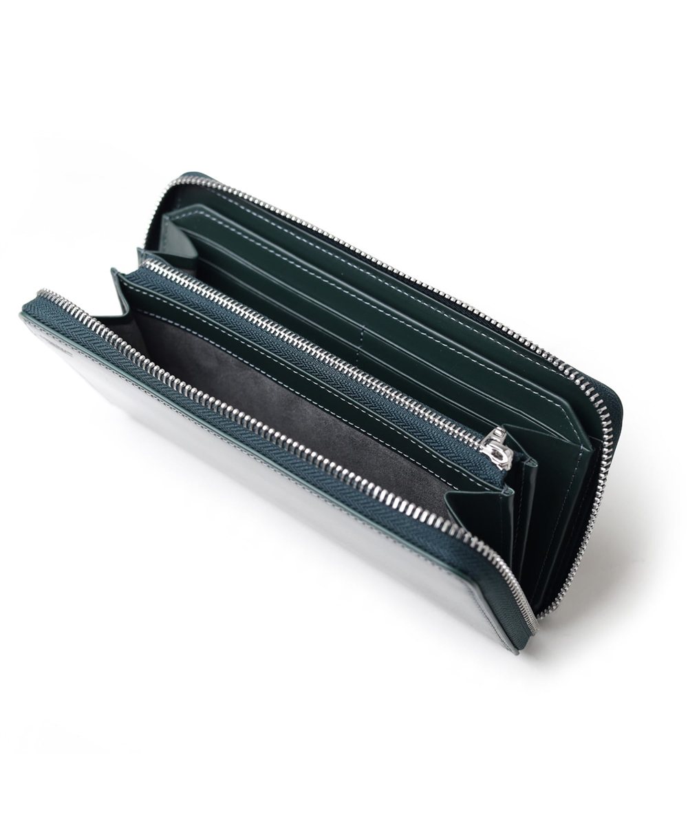 イズイット バトックス コードバン ラウンドファスナー長財布 カード段14