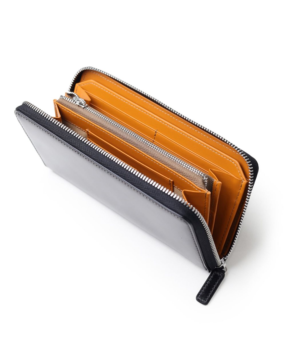 イズイット バトックス コードバン ラウンドファスナー長財布 カード段14