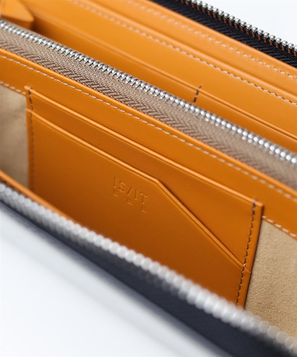 イズイット バトックス コードバン ラウンドファスナー長財布 カード段14