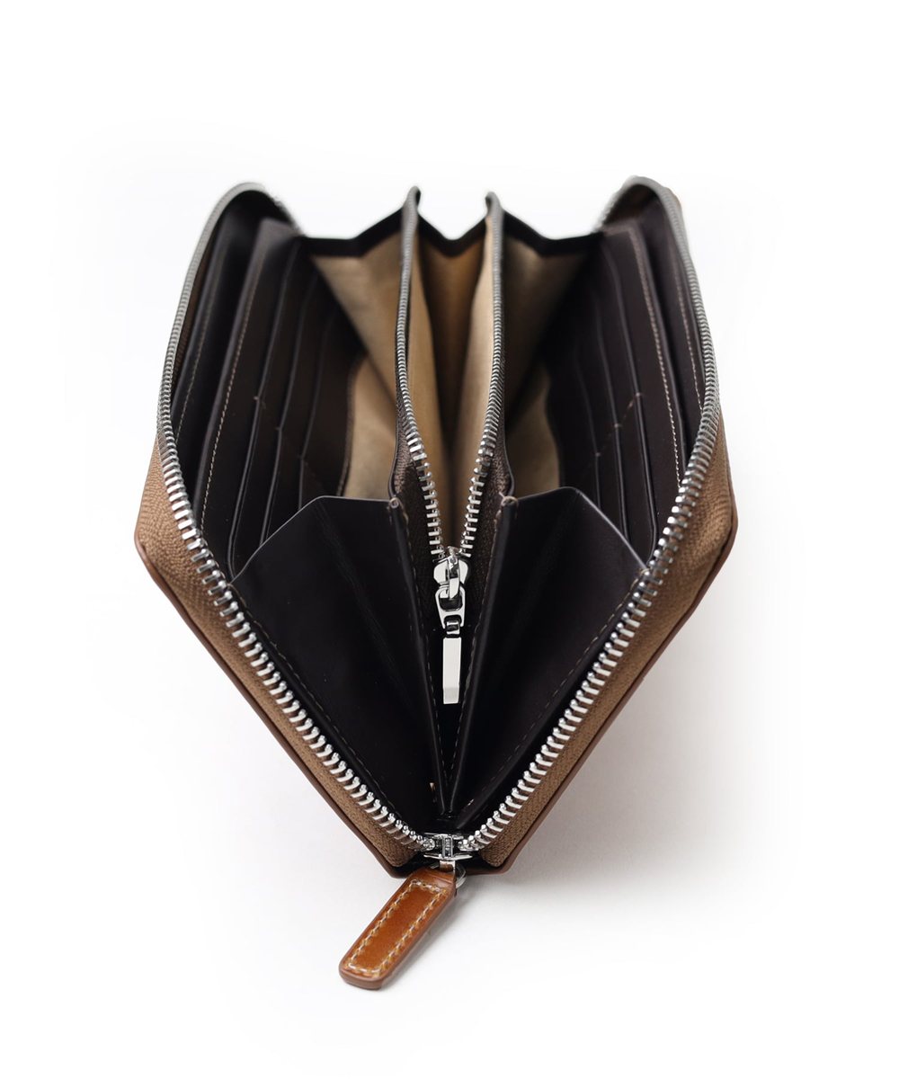 イズイット バトックス コードバン ラウンドファスナー長財布 カード段14