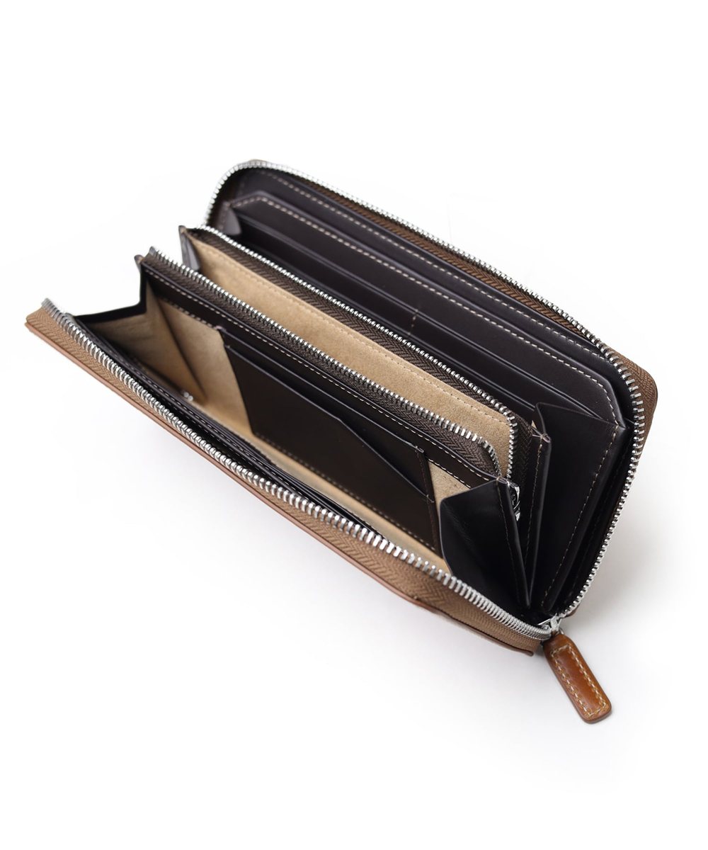 イズイット バトックス コードバン ラウンドファスナー長財布 カード段14