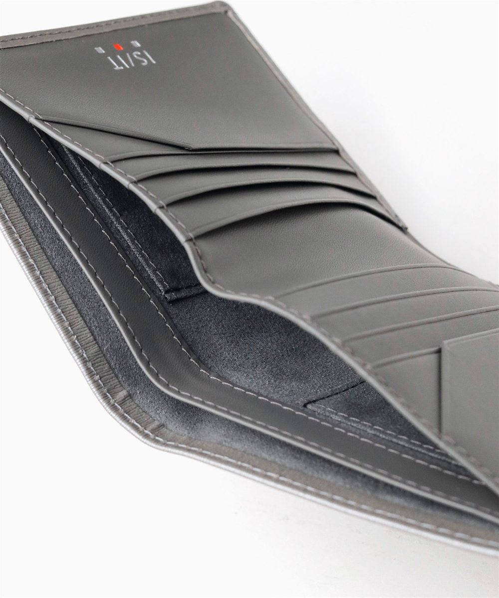 イズイット ポリマー 純札 二つ折り財布 カード段12