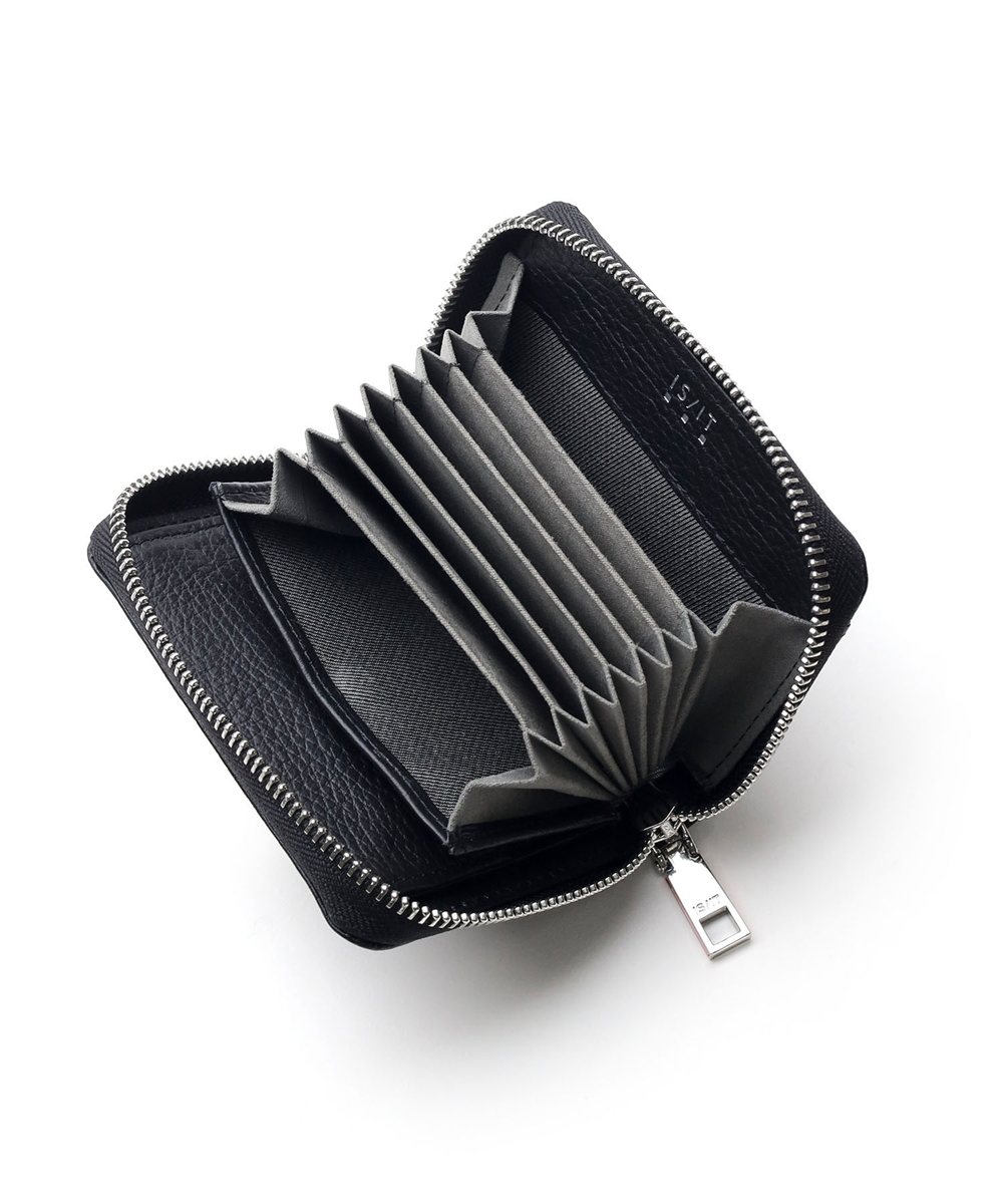 イズイット アコーディオン ラウンドファスナー二つ折り財布 カード段7