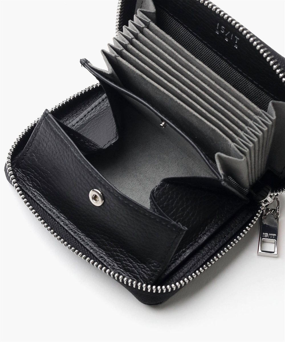 イズイット アコーディオン ラウンドファスナー二つ折り財布 カード段7