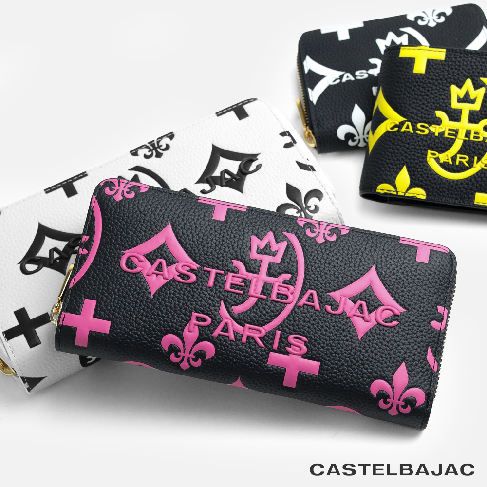 カステルバジャック クレア ラウンドファスナー長財布 カード段12