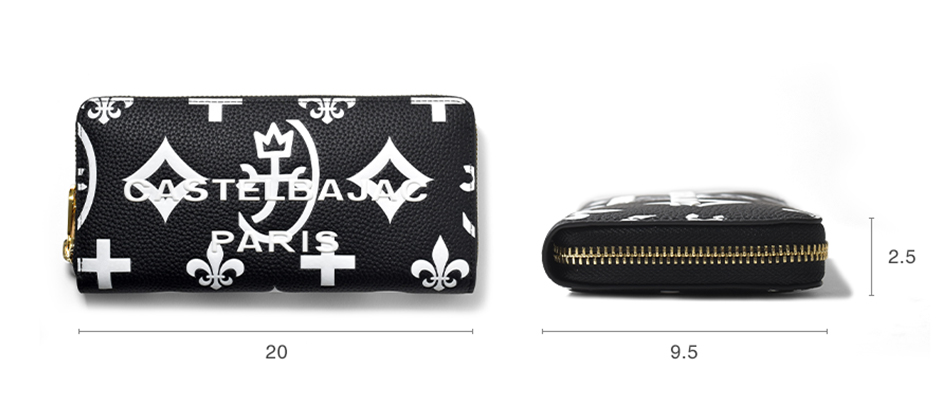 カステルバジャック クレア ラウンドファスナー長財布 カード段12