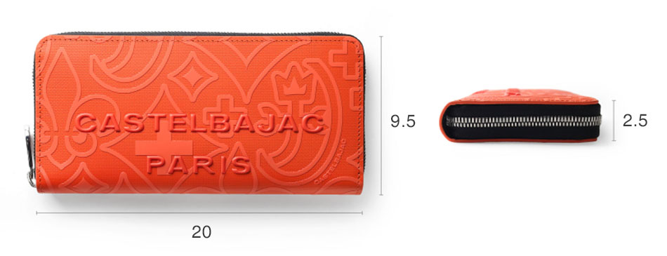 カステルバジャック ミカ ラウンドファスナー長財布 カード段12