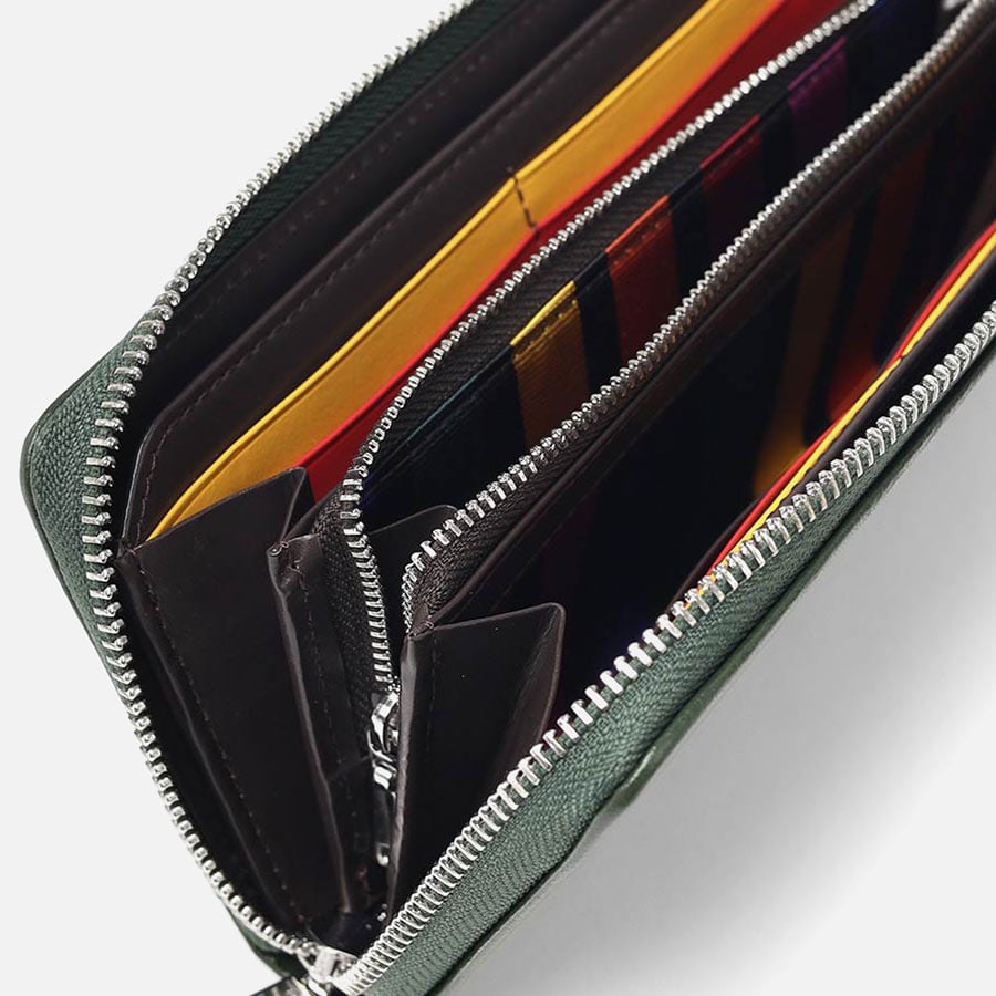 カステルバジャック プレス ラウンドファスナー長財布 カード段13