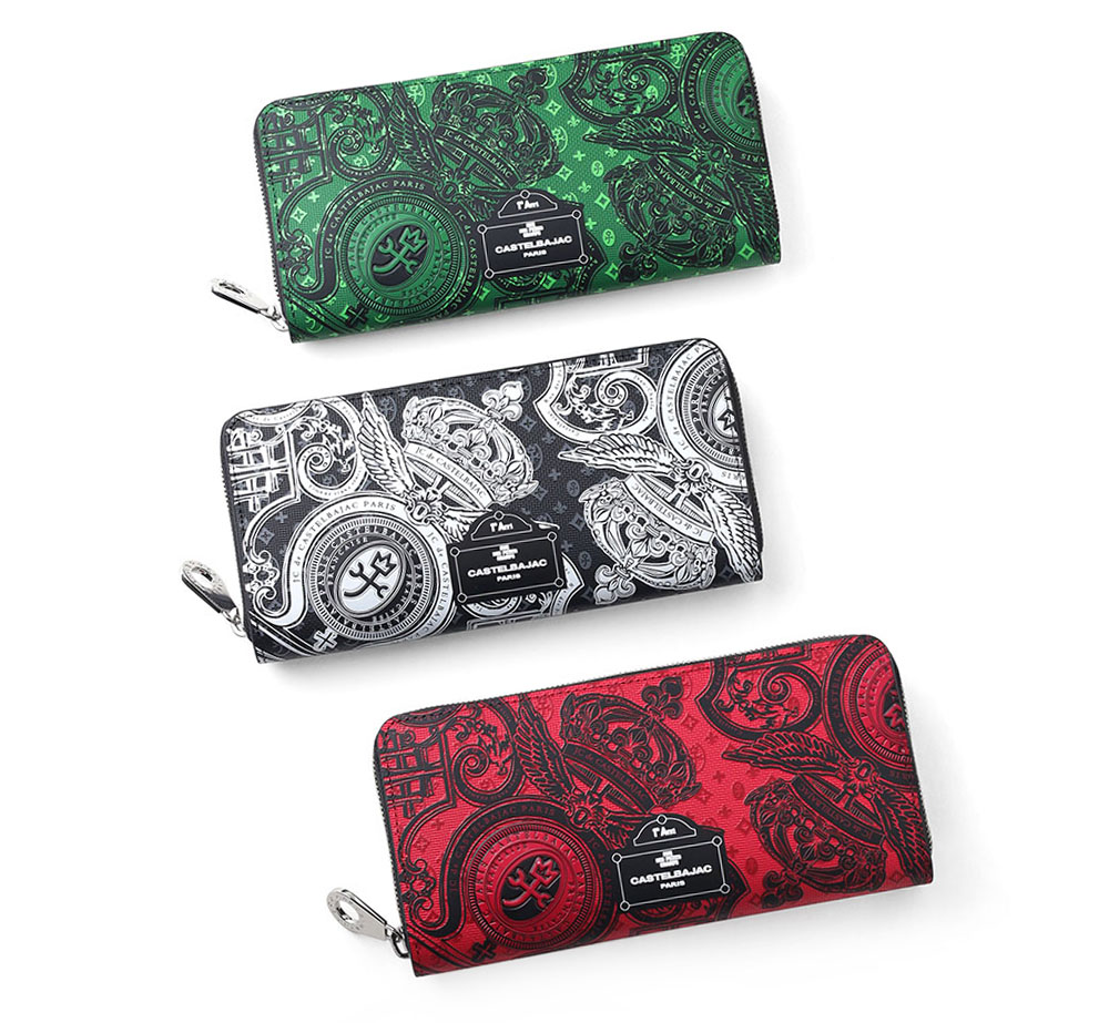 カステルバジャック ヴェルサ ラウンドファスナー長財布 カード段12