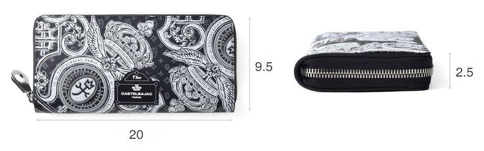 カステルバジャック ヴェルサ ラウンドファスナー長財布 カード段12