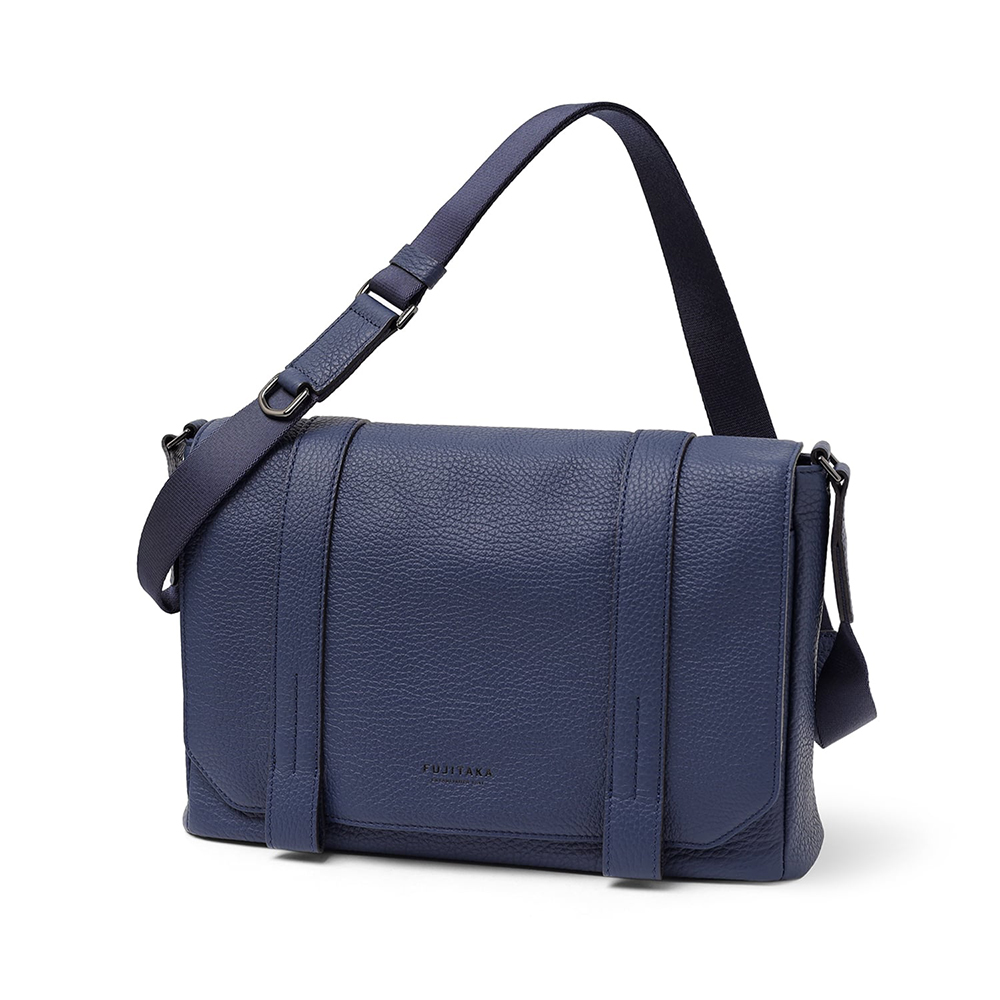 フジタカ かぶせ レザーショルダーバッグ B5