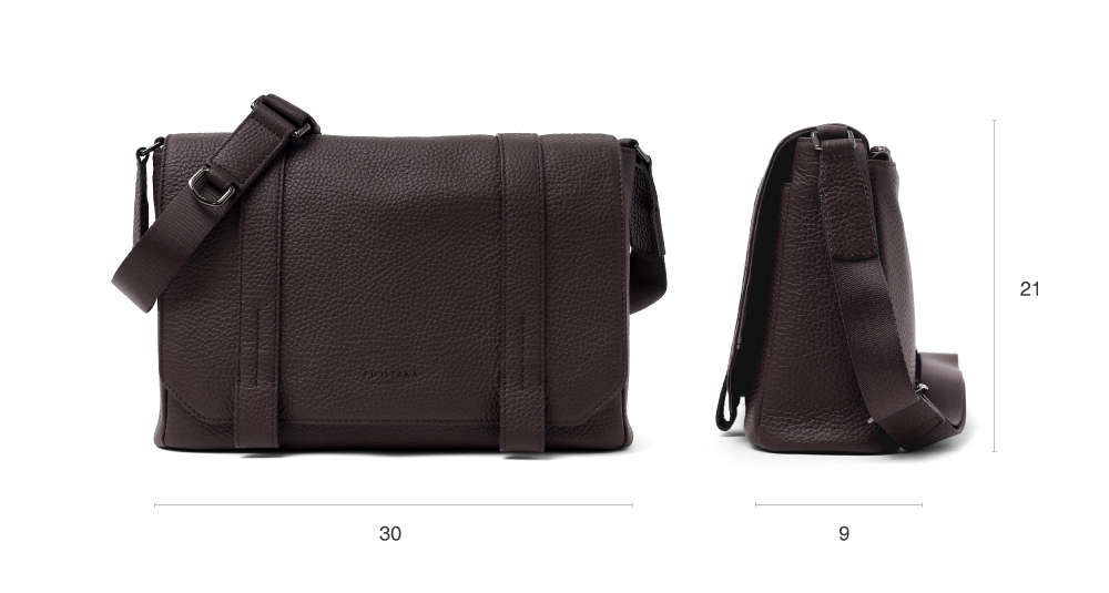 フジタカ かぶせ レザーショルダーバッグ B5