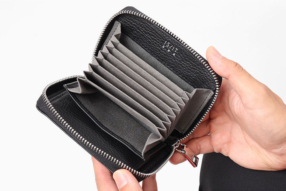 イズイット アコーディオン ラウンドファスナー二つ折り財布 カード段7