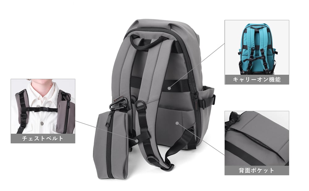 ループ リュック A4 セットアップ対応 スマホポーチ付属