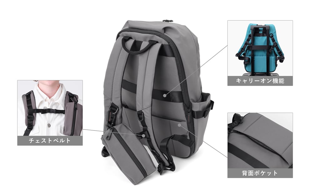 ループ リュック A4 セットアップ対応 スマホポーチ付属