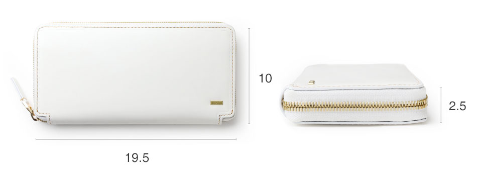 イズイット モノクロ ラウンドファスナー長財布 カード段14