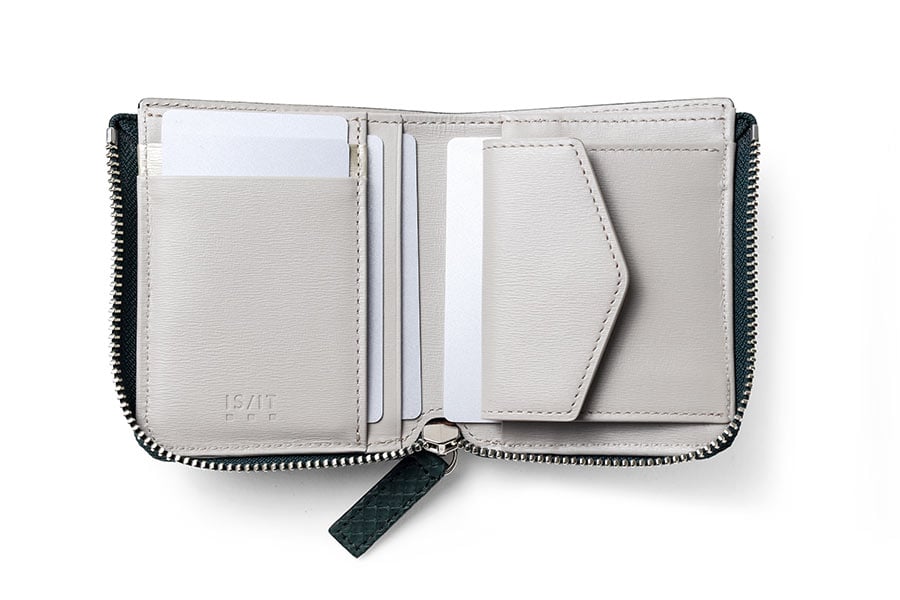 イズイット パイソン L字ファスナー二つ折り財布