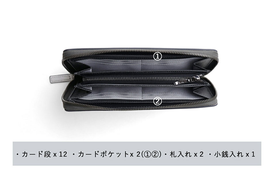 イズイット シャドー ラウンドファスナー長財布