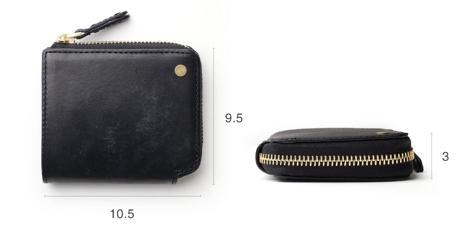 イズイット トスカーナ L字ファスナー 二つ折り財布 カード段5