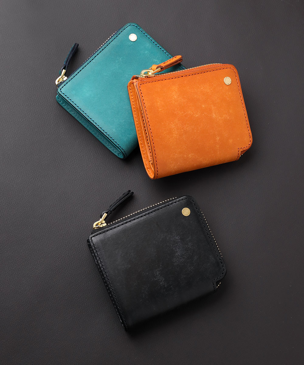 イズイット トスカーナ L字ファスナー 二つ折り財布 カード段5