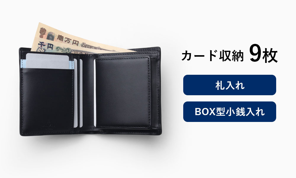 ランバン オン ブルー ラル 二つ折り財布 BOX型小銭入れ カード段9