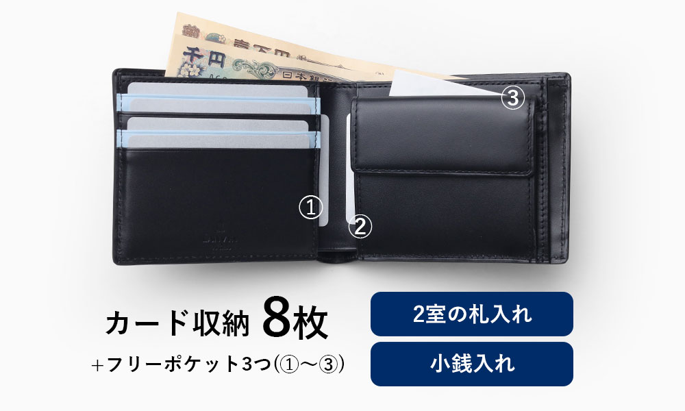 ランバン オン ブルー ラル 二つ折り財布 カード段8