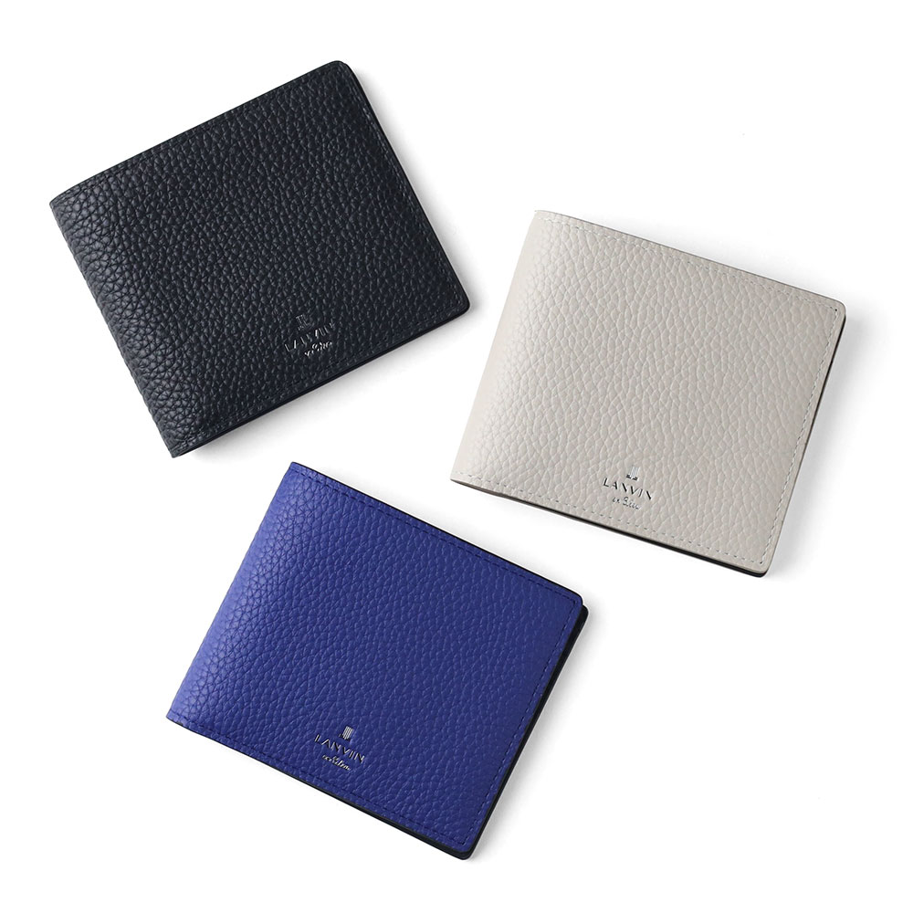 ランバン オン ブルー モル 二つ折り財布 純札 カード段6